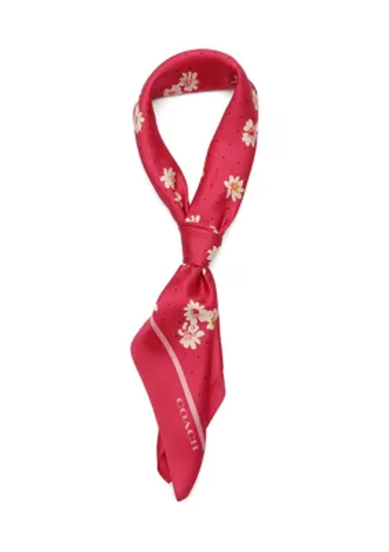 Daisy Dot Printed Silk Square