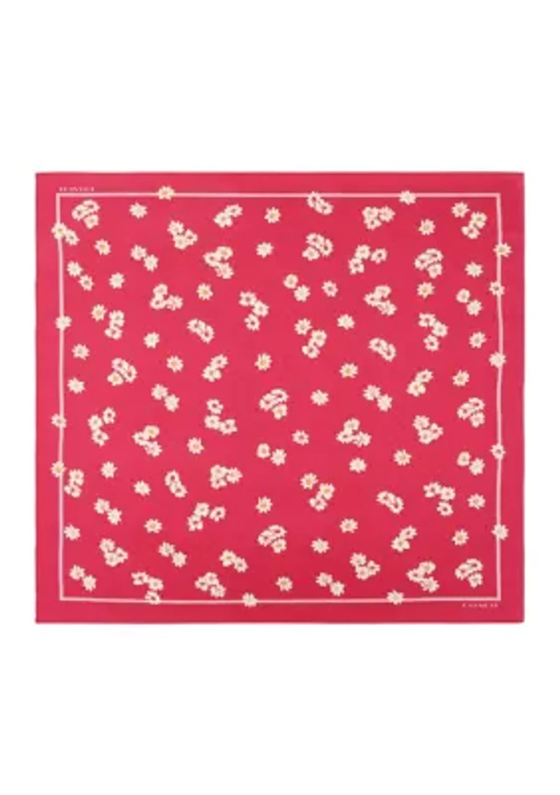 Daisy Dot Printed Silk Square