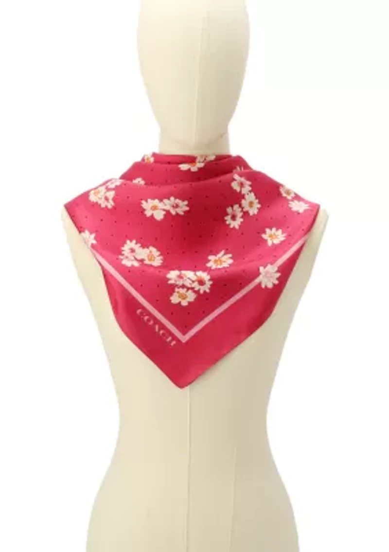 Daisy Dot Printed Silk Square