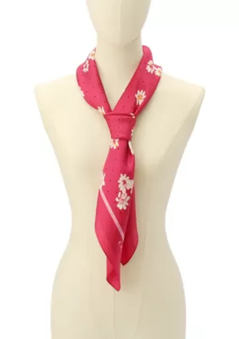 Daisy Dot Printed Silk Square
