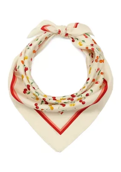 Cherry Mix Printed Silk Bandana