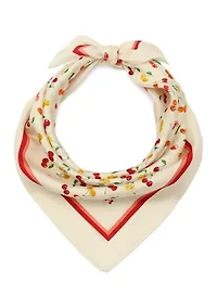 Cherry Mix Printed Silk Bandana
