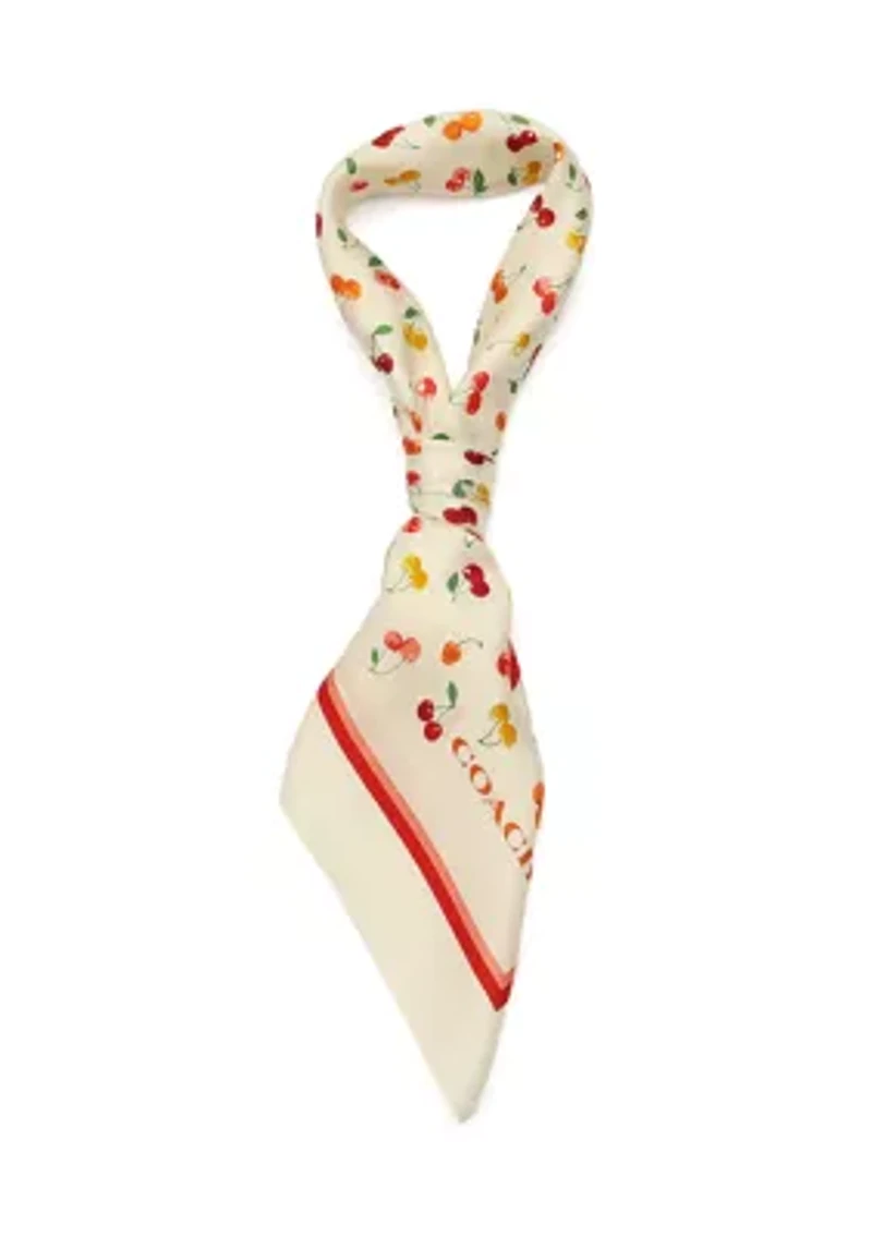 Cherry Mix Printed Silk Bandana