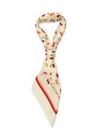 Cherry Mix Printed Silk Bandana