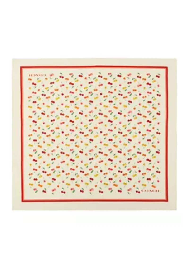 Cherry Mix Printed Silk Bandana