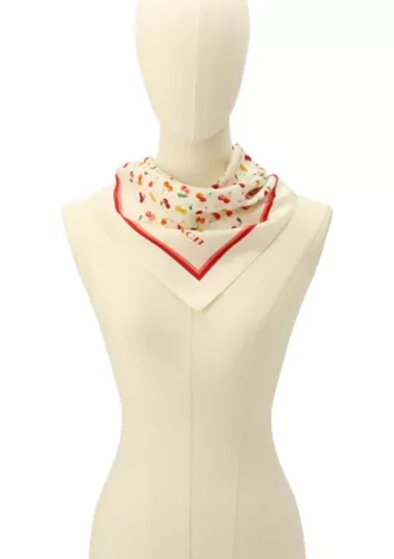 Cherry Mix Printed Silk Bandana