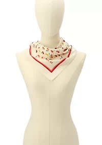 Cherry Mix Printed Silk Bandana