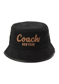 Embroidered Denim Bucket Hat
