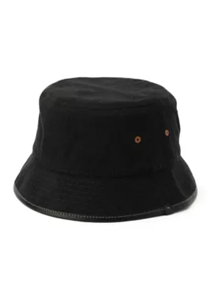Embroidered Denim Bucket Hat