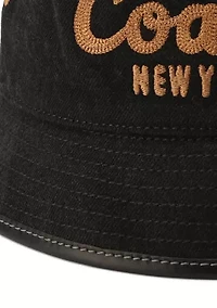 Embroidered Denim Bucket Hat