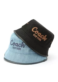 Embroidered Denim Bucket Hat