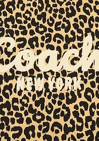 Script Leopard Printed Silk Bandana Scarf