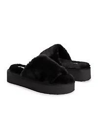Womens Platform Slide Slipper