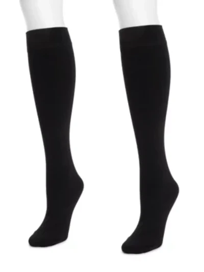 Womens 2 Pack Fleece Lined Knee High Socks