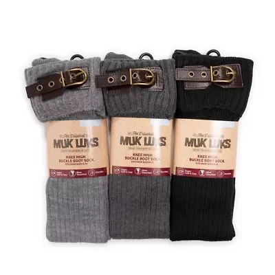 Womens 3 Pack Buckle Socks
