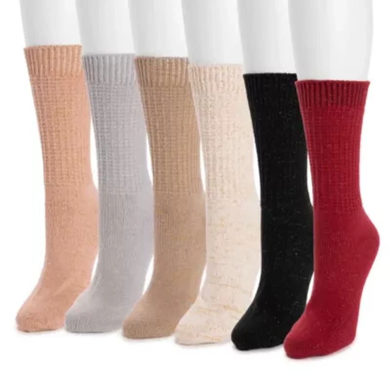 Womens Microfiber Boot Socks (6 Pack)