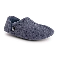 Womens Flannel Plaid Slipper with Berber heel