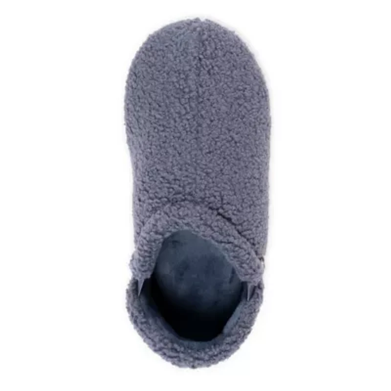 Womens Flannel Plaid Slipper with Berber heel