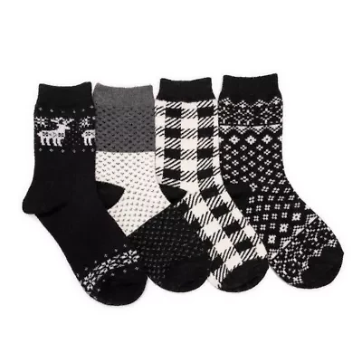 Womens 4 Pack Holiday Boot Socks