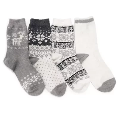 Womens 4 Pack Holiday Boot Socks