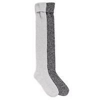 Womens 2 Pair Pack Marl Over the Knee Socks