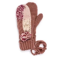Womens Patchwork Mitten Accessories