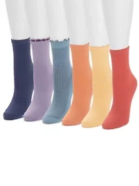 Women's 6 Pack Whisper Soft Crew Socks