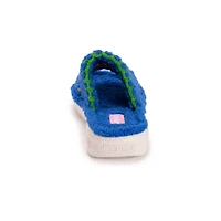 Women's Double Strap Slide-Cloud Ribbed Terry Slipper