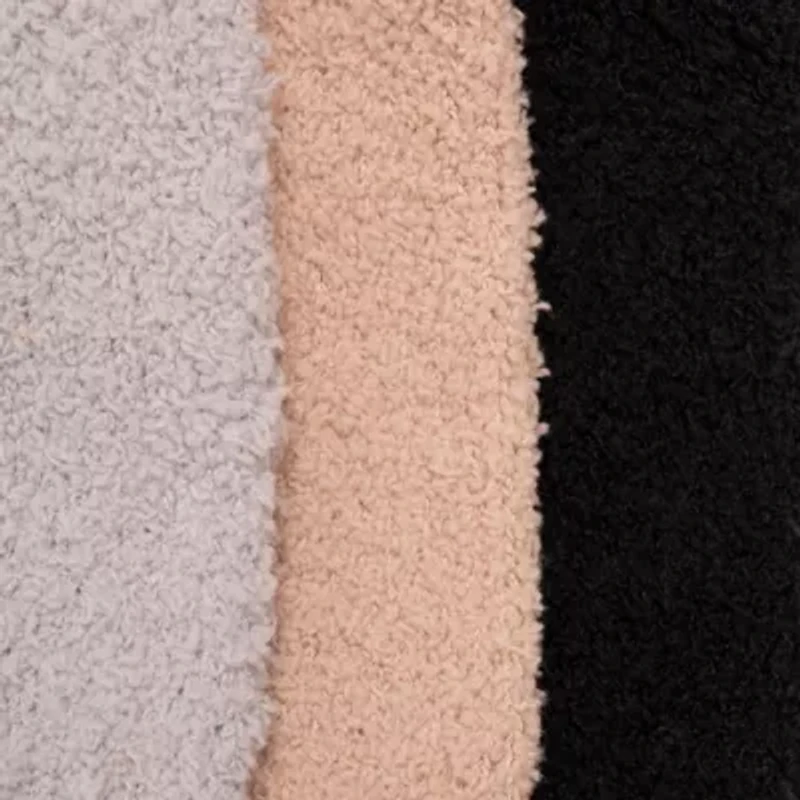 Women's 3 pk Low Cut Cozy Socks-Grippers