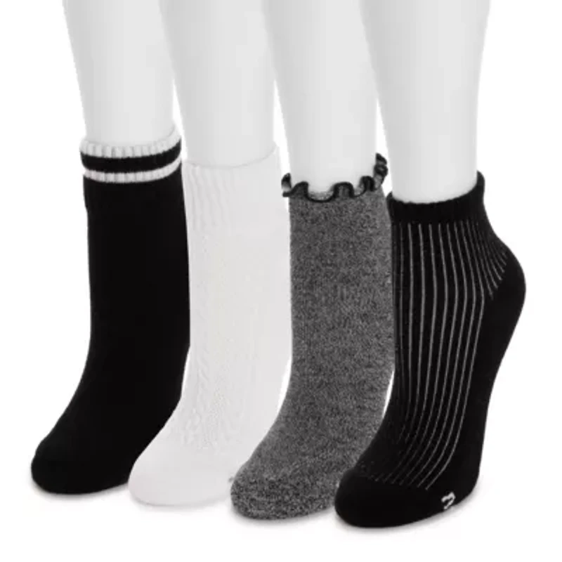 Women's 4pk Dream Step Mini Crew Sock