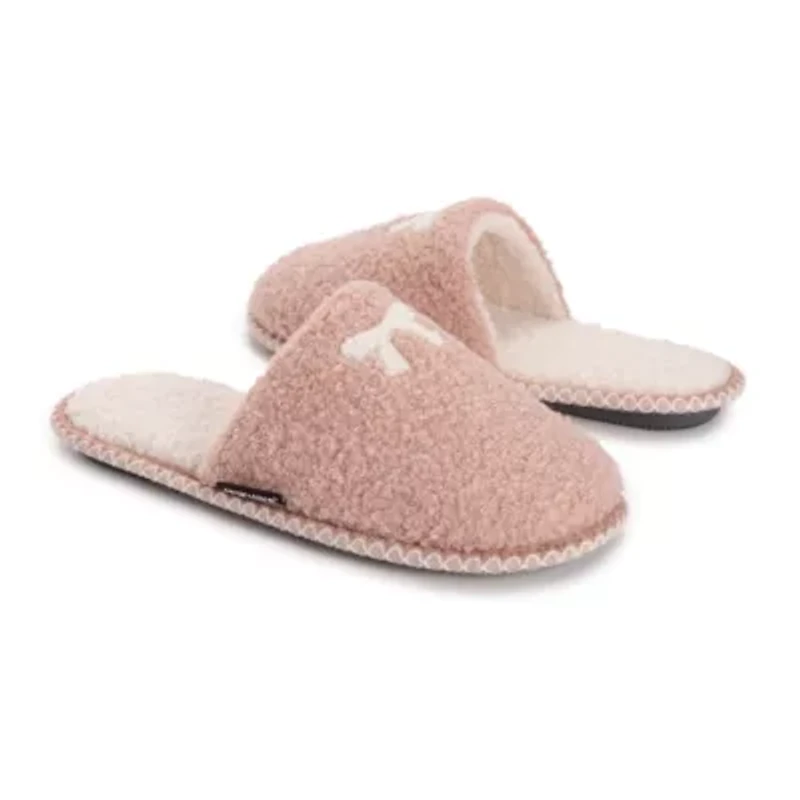 Women's Novelty Sherpa Scuff with Flowers