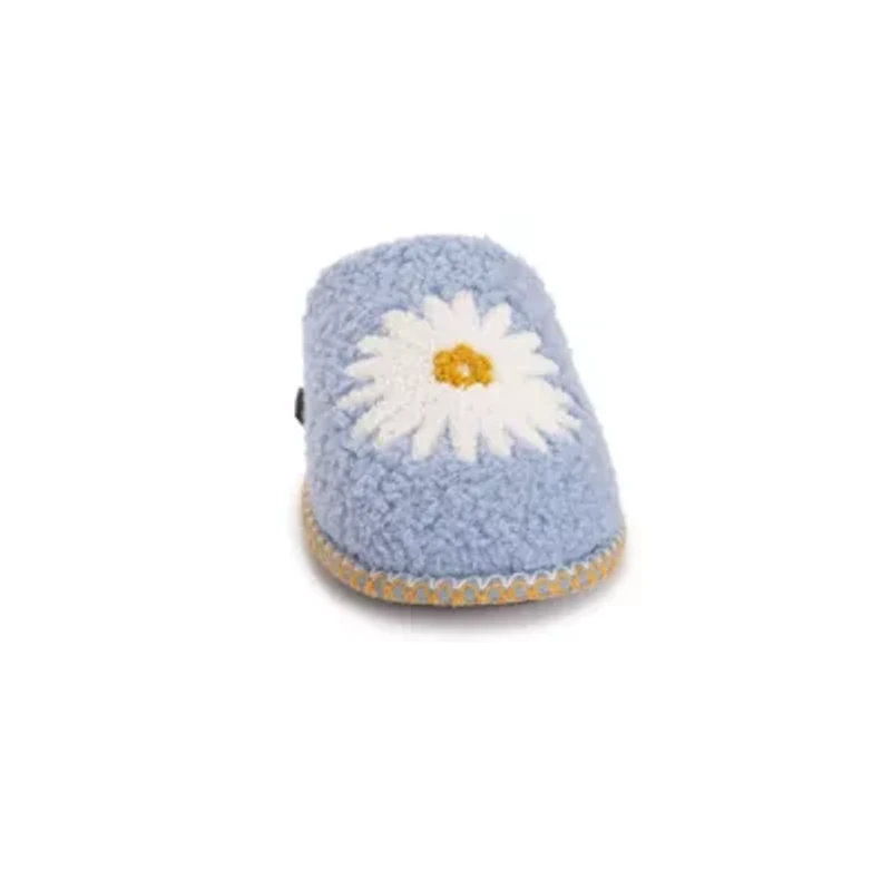 Women's Novelty Sherpa Scuff with Flowers