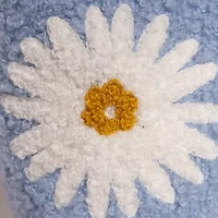 Women's Novelty Sherpa Scuff with Flowers