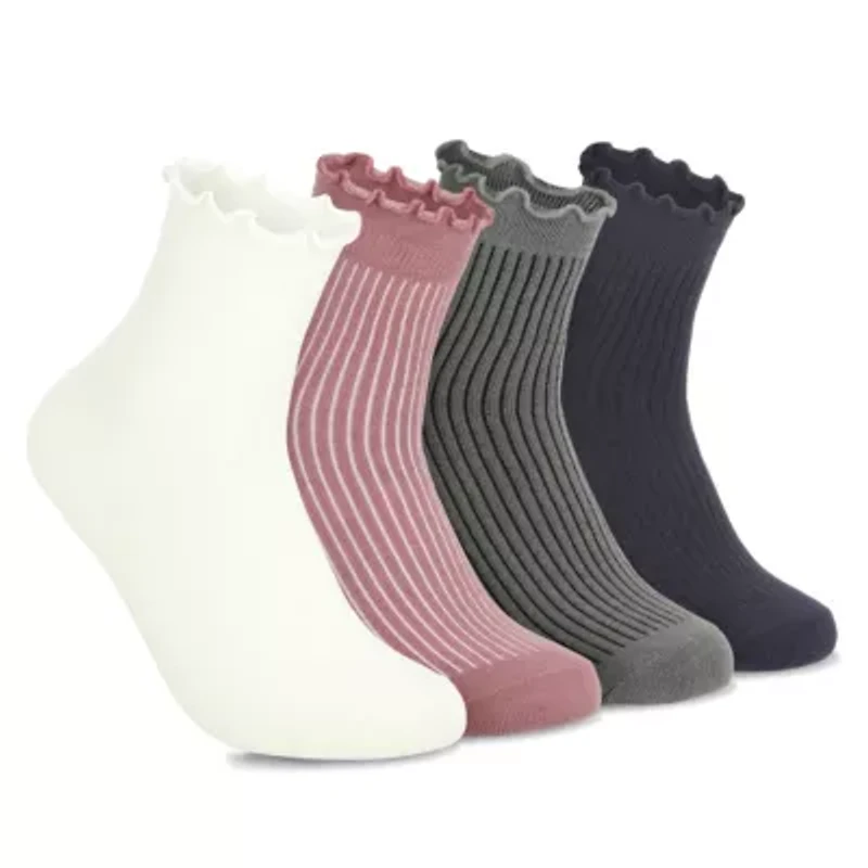 TIMBERLAND 4 PACK RUFFLE SOFT HIGH QUARTER