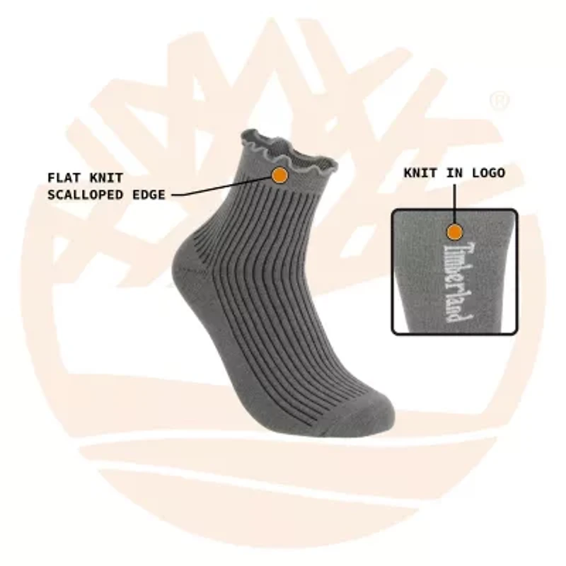 TIMBERLAND 4 PACK RUFFLE SOFT HIGH QUARTER