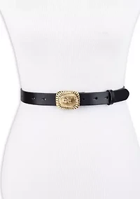 Fully Adjustable Dress Plaque Buckle Belt