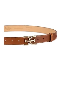 Casual Plaque Logo Buckle Belt