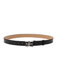 Casual Plaque Logo Buckle Belt