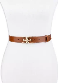 Casual Plaque Logo Buckle Belt