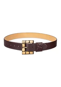 Stone Buckle Casual Leather Belt