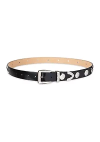 Flat Stud Slim Fashion Belt