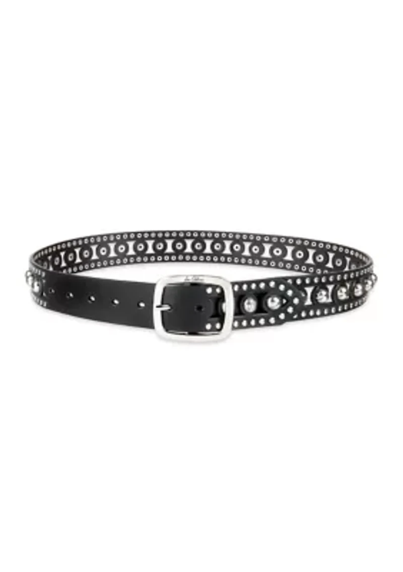 Women's Cutout Gem Studded Belt