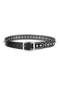 Women's Cutout Gem Studded Belt