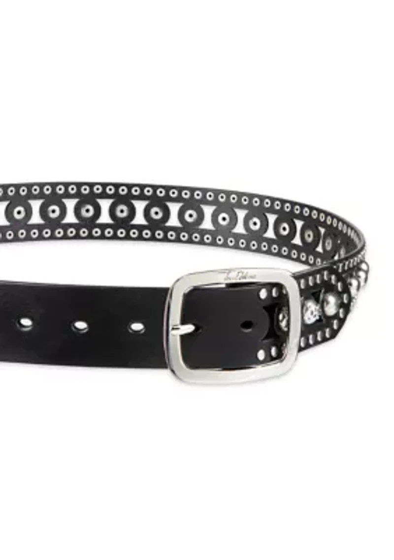 Women's Cutout Gem Studded Belt