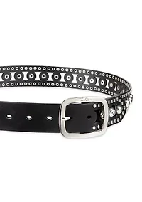 Women's Cutout Gem Studded Belt