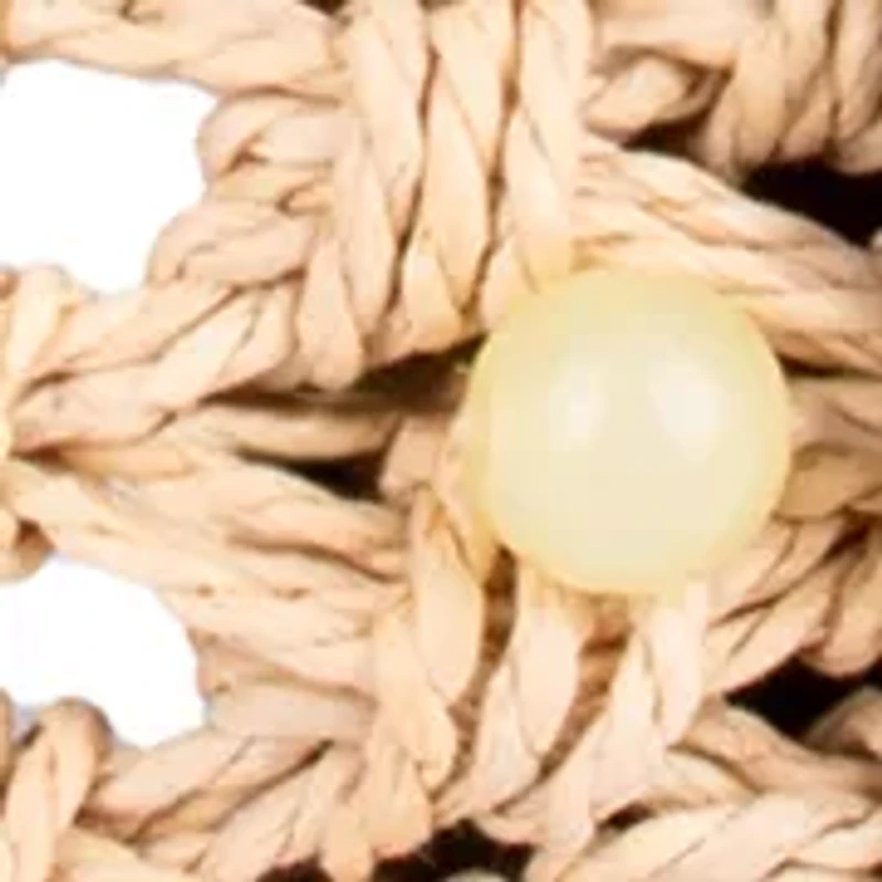 Raffia Woven Beaded Belt