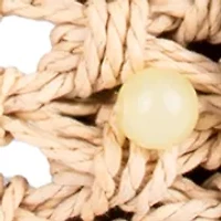 Raffia Woven Beaded Belt