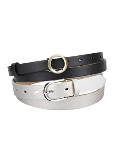 Skinny 2-Pack Fashion Belt Set