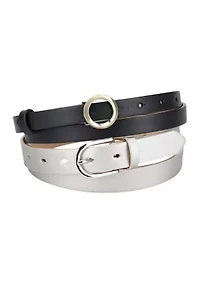 Skinny 2-Pack Fashion Belt Set