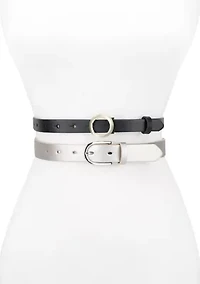 Skinny 2-Pack Fashion Belt Set
